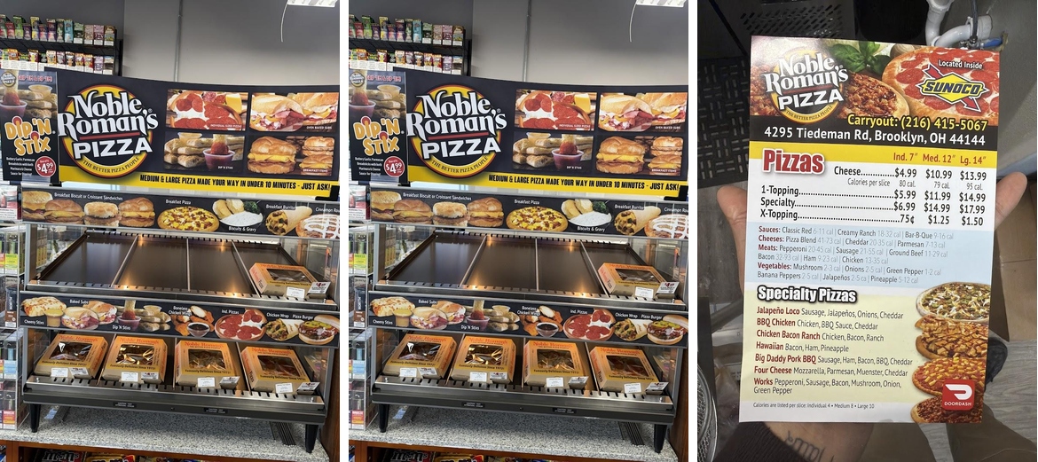 Noble romans pizza Menu