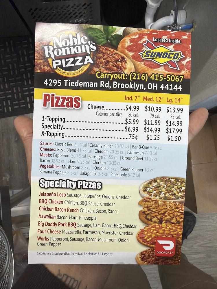 Noble romans pizza Menu image 1